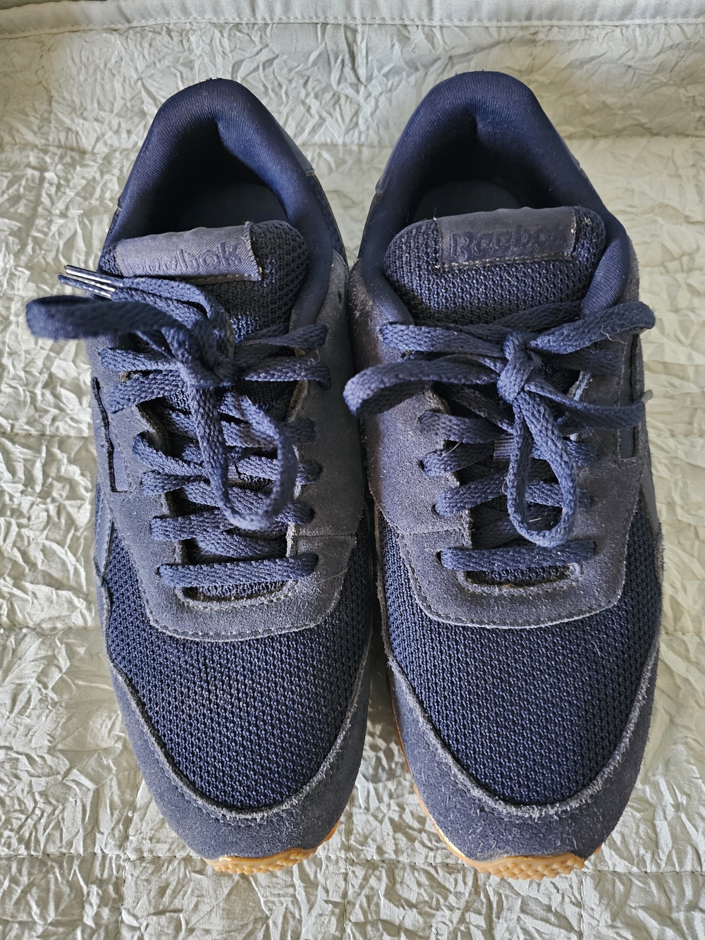 Reebok Classic Leather Women's Navy Sneakers with Gum Outsole